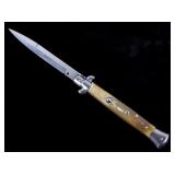 Italian Frank B. Stiletto Honey Horn Switchblade