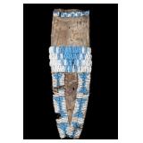 Ute Tail Fully Beaded Pipe Tobacco Bag - 19th C.