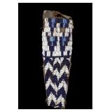 Ute Tail Fully Beaded Pipe Tobacco Bag - 19th C.