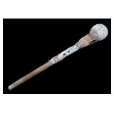 Sioux Beaded Stone Skull Cracker War Club 19th C.