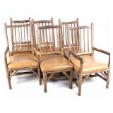 La Lune Collection Rustic Hickory & Leather Chairs