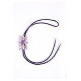 Sterling Silver Sand Cast Sugalite Bolo Tie