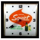 Vintage Analog Squirt Soda Advertising Clock
