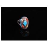 Navajo Multi Stone Sterling Silver Ring