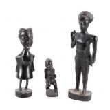 African Carved Wood Sculptures (3)