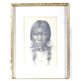 Snow Star Pencil Drawing By Arnold Flesher c. 1971