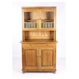 Dutch Pine Two-Part Cupboard 19th Century