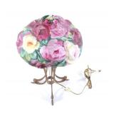 Pairpoint Puffy Reverse Painted Floral Lamp