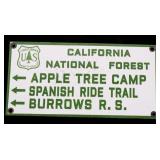 California National Forest Porcelain Enamel Sign