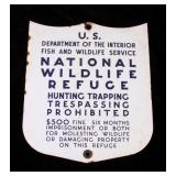 U.S. Fish & Wildlife Service Porcelain Enamel Sign