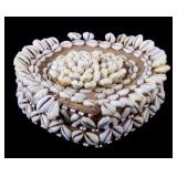 African Ivory Coast Cowrie Shell Tribal Crown