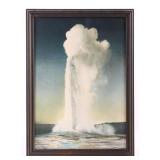 Original F. Jay Haynes Old Faithful Print