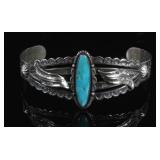Bell Trading Post Sterling & Turquoise Cuff