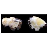 Bear & Buffalo Septarian Nodule Carvings
