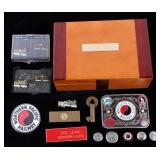 Northern Pacific Railway pocket watch & pins