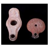 Roman Byzantine Oil Lamps C. 4th-6th Century A.D.