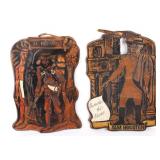 Old Western Carved Plaques Handmade (2)
