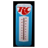 Vintage Royal Crown Cola Thermometer Tin Sign