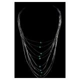 Liquid Silver & Turquoise Navajo Necklace