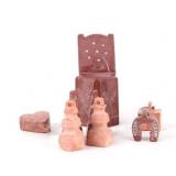 Sioux Indian Pipestone Effigy Collection