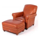 Edward H. Bohlin Leather Chair With Ottoman