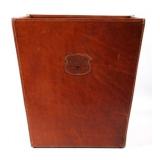 Edward H. Bohlin Leather Office Bin