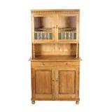 Dutch Pine Two-Part Cupboard 19th Century