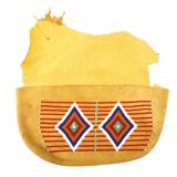 Northern Plain Native American Beaded Document Bag