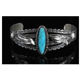 Bell Trading Post Sterling & Turquoise Cuff