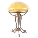 Pairpoint Art Glass Shade Table Lamp