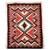 Navajo Old Crystal Trading Post Wool Rug c. 1900