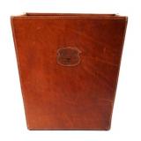 Edward H. Bohlin Leather Office Bin