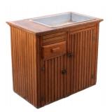Primitive Unique Bead Board Dry Sink Cabinet c1800