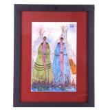 Original Watercolor by Crow Leland Stewart