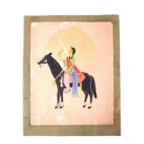 Original Juan Mirabal Taos Pueblo Painting c. 1936