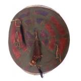 Sioux Polychrome Painted War Shield c. 1860-80