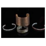 Navajo Copper & Bronze Trade Bracelets (4)