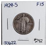 1929-S  Standing Liberty Quarter   F-15