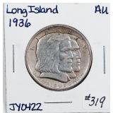 1936  Long Island Comm. Half Dollar   AU