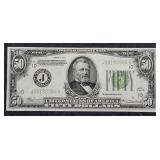 1934 LGS  $50 Federal Reserve Note  XF