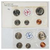 1983  P & D  Uncirculated coin set