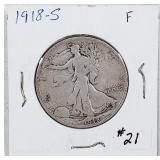 1918-S  Walking Liberty Half Dollar   F