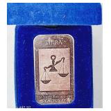 National "Libra"  1 troy oz .999 silver bar