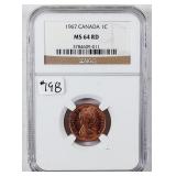 1967  Canada  One Cent   NGC MS-64 RD