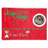 1985  Happy Holidays  1 troy oz .999 silver round