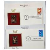 5  First Day Issue Winter Games Gold Stamp replica