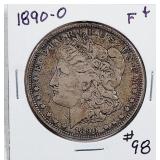 1890-O  Morgan Dollar   F+