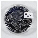 $1 Cook Islands  Legacy Eagle  1 oz .999 silver rd
