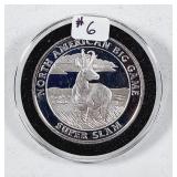 Pronghorn Antelope  1troy oz .999 silver round