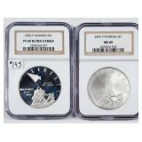 2005-P  Marines Comm. Silver Dollars  NGC